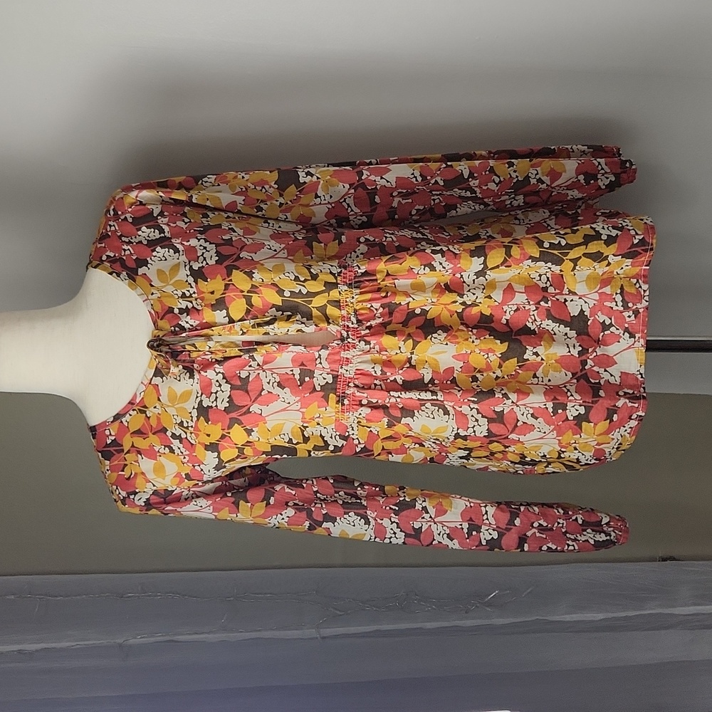 Eddie Bauer Fall Vibes Print 🍂Blouse Top Cover Up